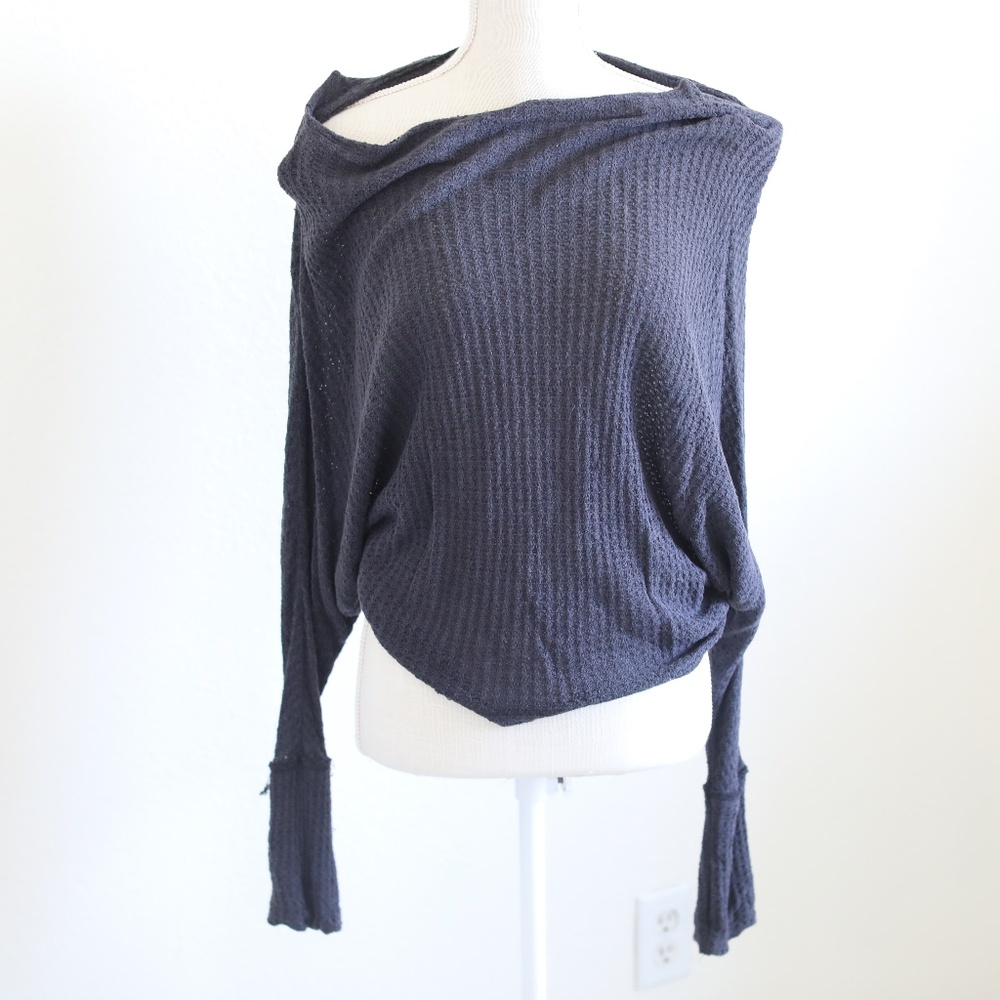 Free  People Waffle Weave Off the Shoulder Top